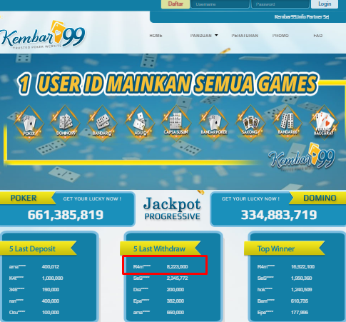 JACKPOT BERMAIN DOMINO99