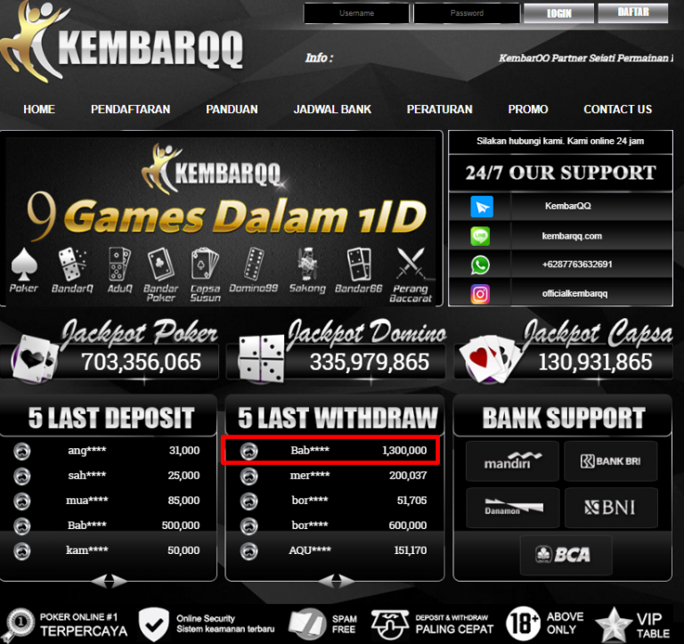 JACKPOT DOMINO99 DI KEMBARQQ