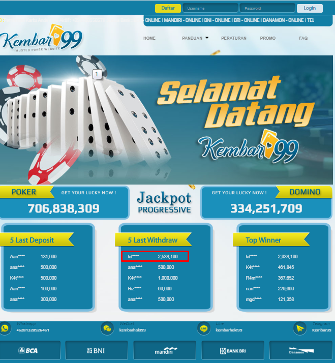 JACKPOT DOMINO99 DI KEMBARPRO99