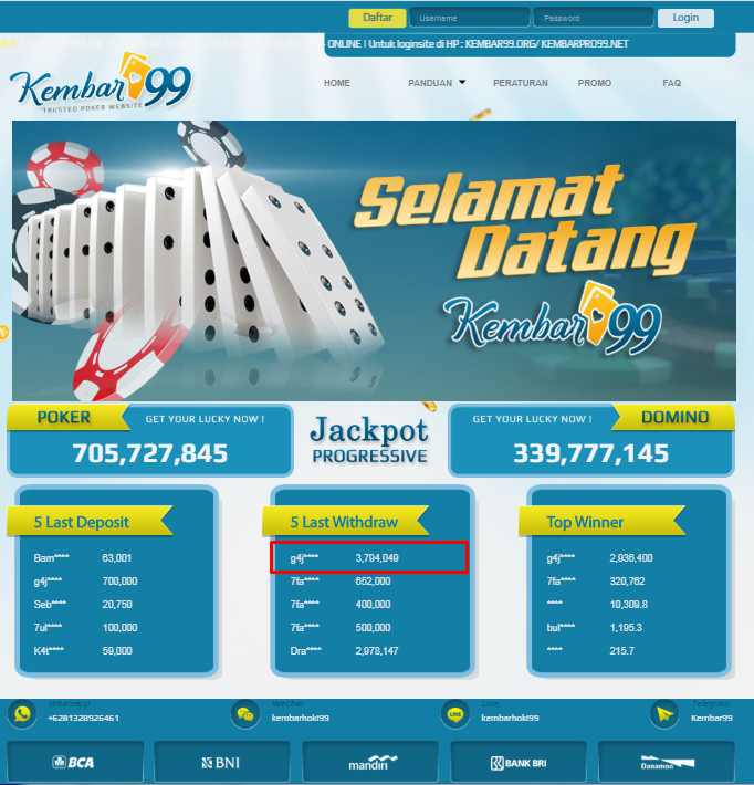 JACKPOT BANDARQ DI KEMBARPRO99.NET